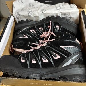 Women's Black and Pink Hiking Shoes